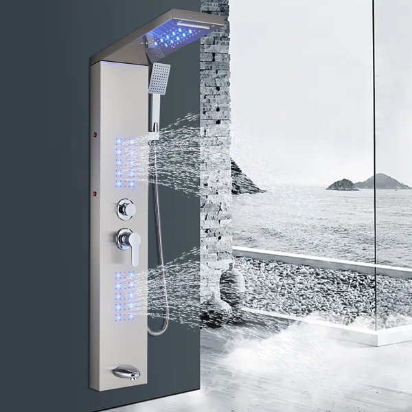 Senlesen 48'' Shower Panel with Fixed Shower Head Wayfair